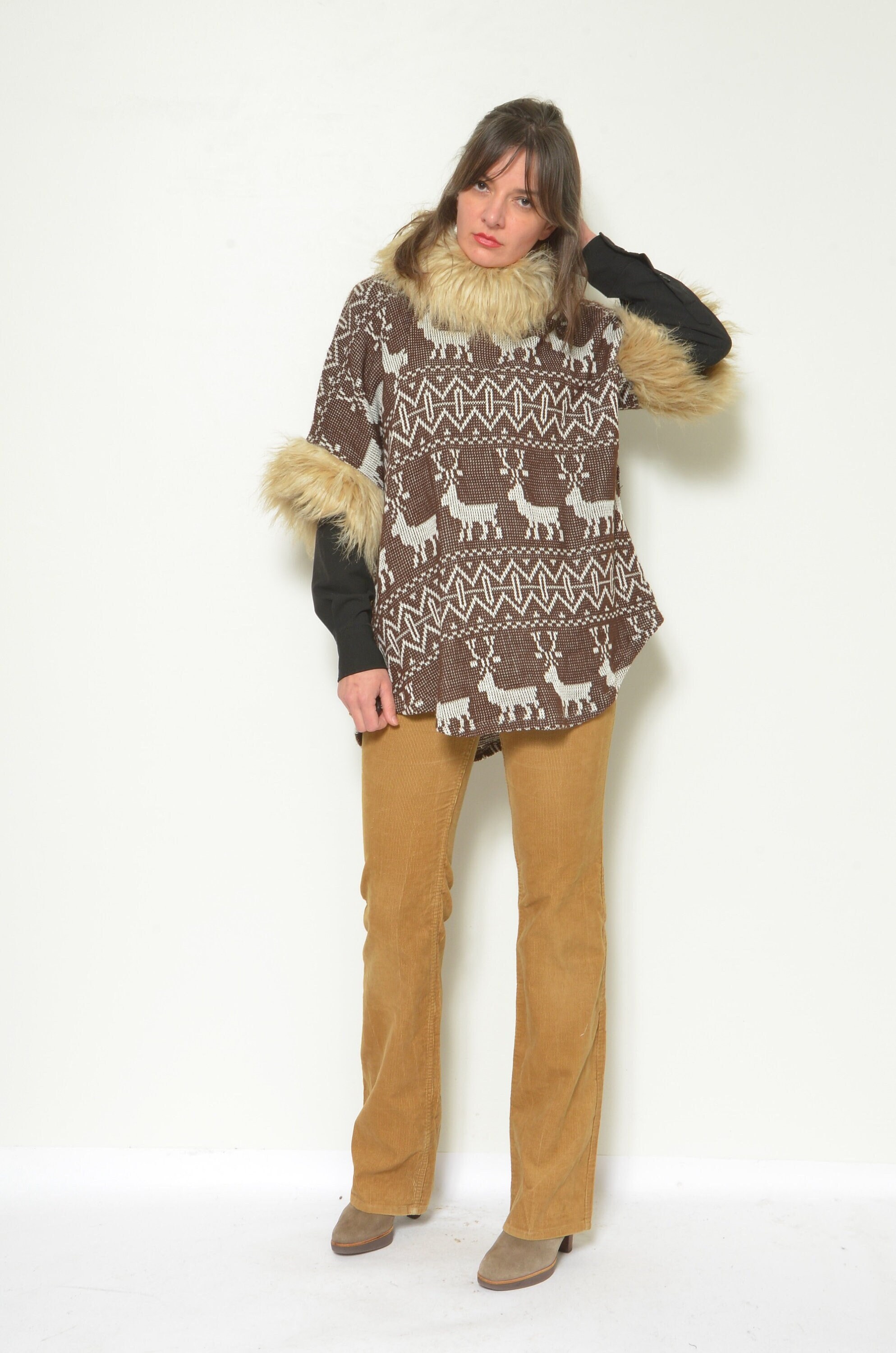 Fur arm jumper deals
