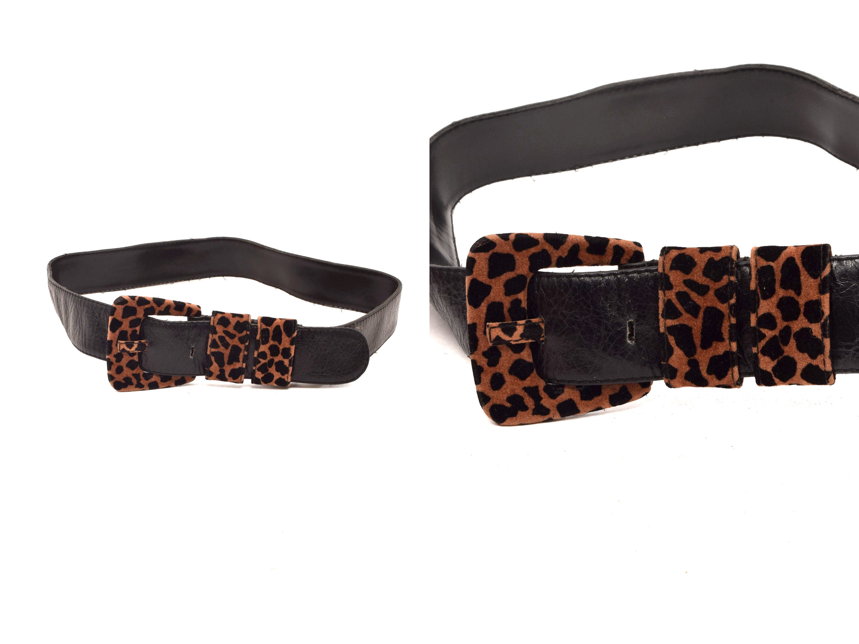 MINT Vintage 80s LANDES Archival Leopard Calf Hair Belt Canada S EDMOND MINI CALF-HAIR LEATHER BELT | B-low The Belt main image 3