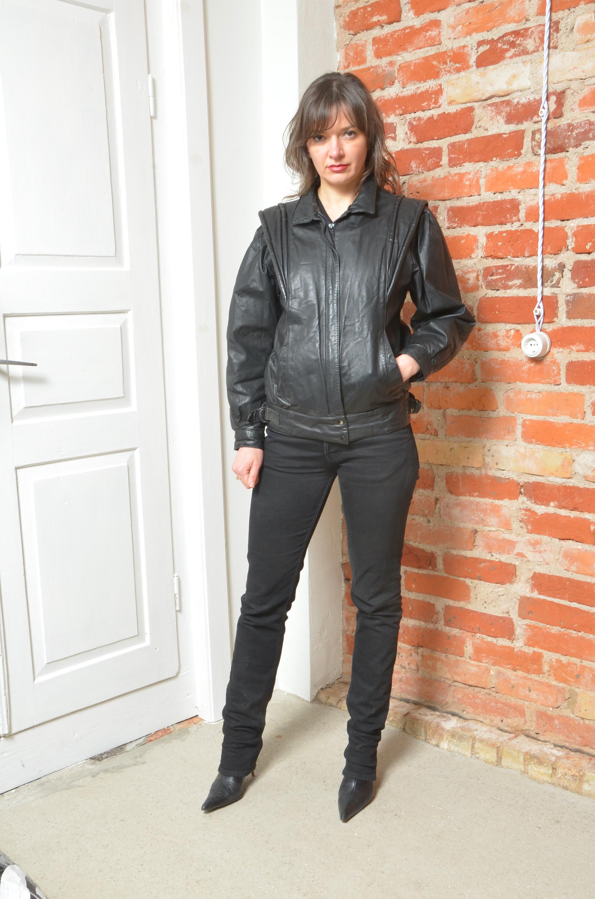 Vintage 80s Real Leather Leather Zipper Jacket - Size XS - Etsy
