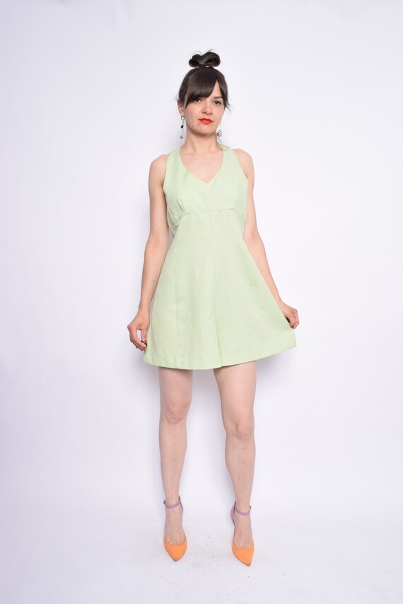 Vintage 90's Lime Green Rompers / Sleeveless Summe