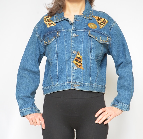 Cropped Denim Jacket / Vintage 80s 