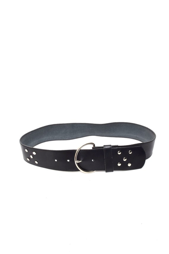 【中古】 Two With Belt Leather Black 90's Vintage Sets Silver of 小物