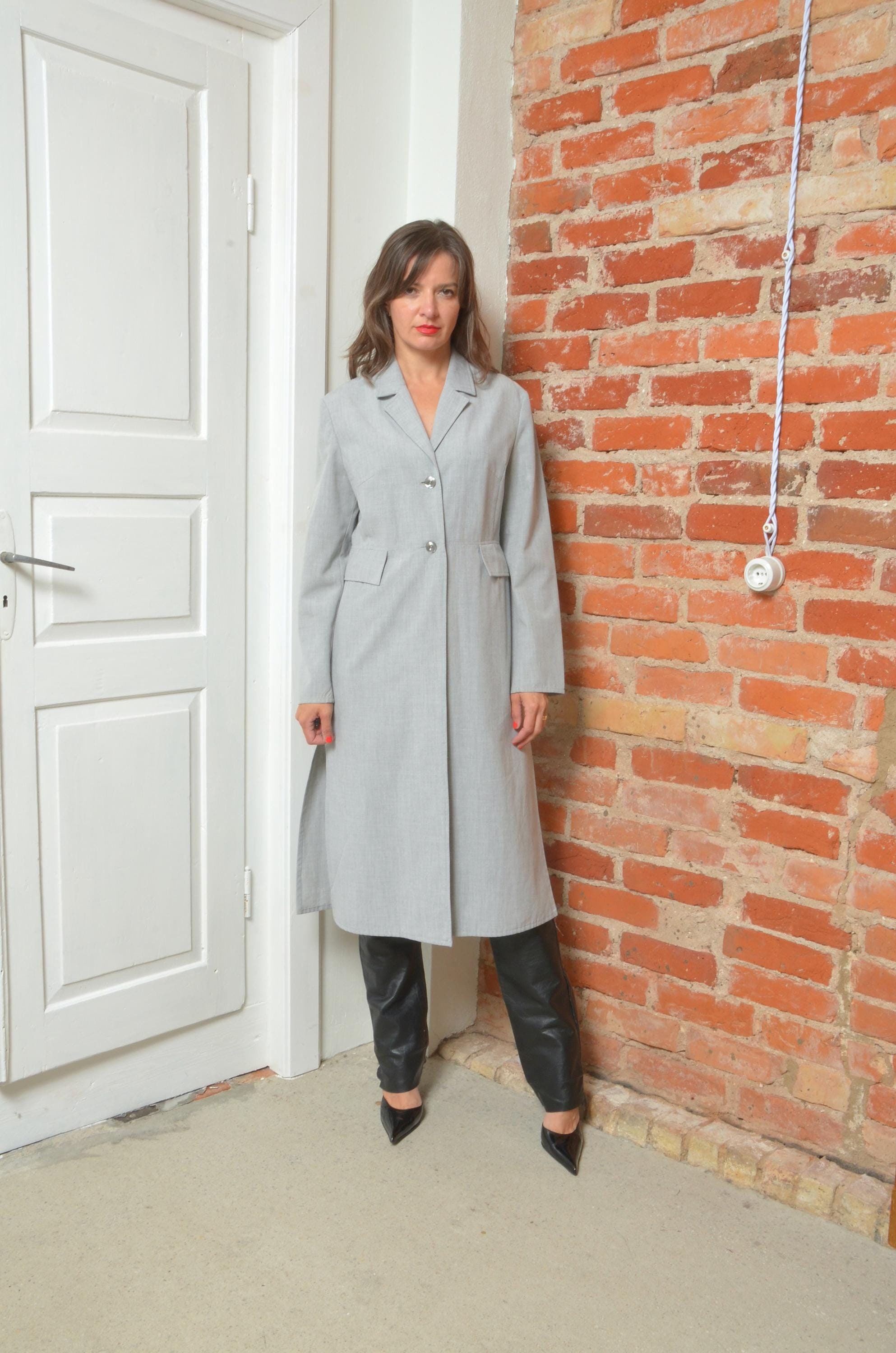 Vintage 00s Long Button Blazer - Size Large