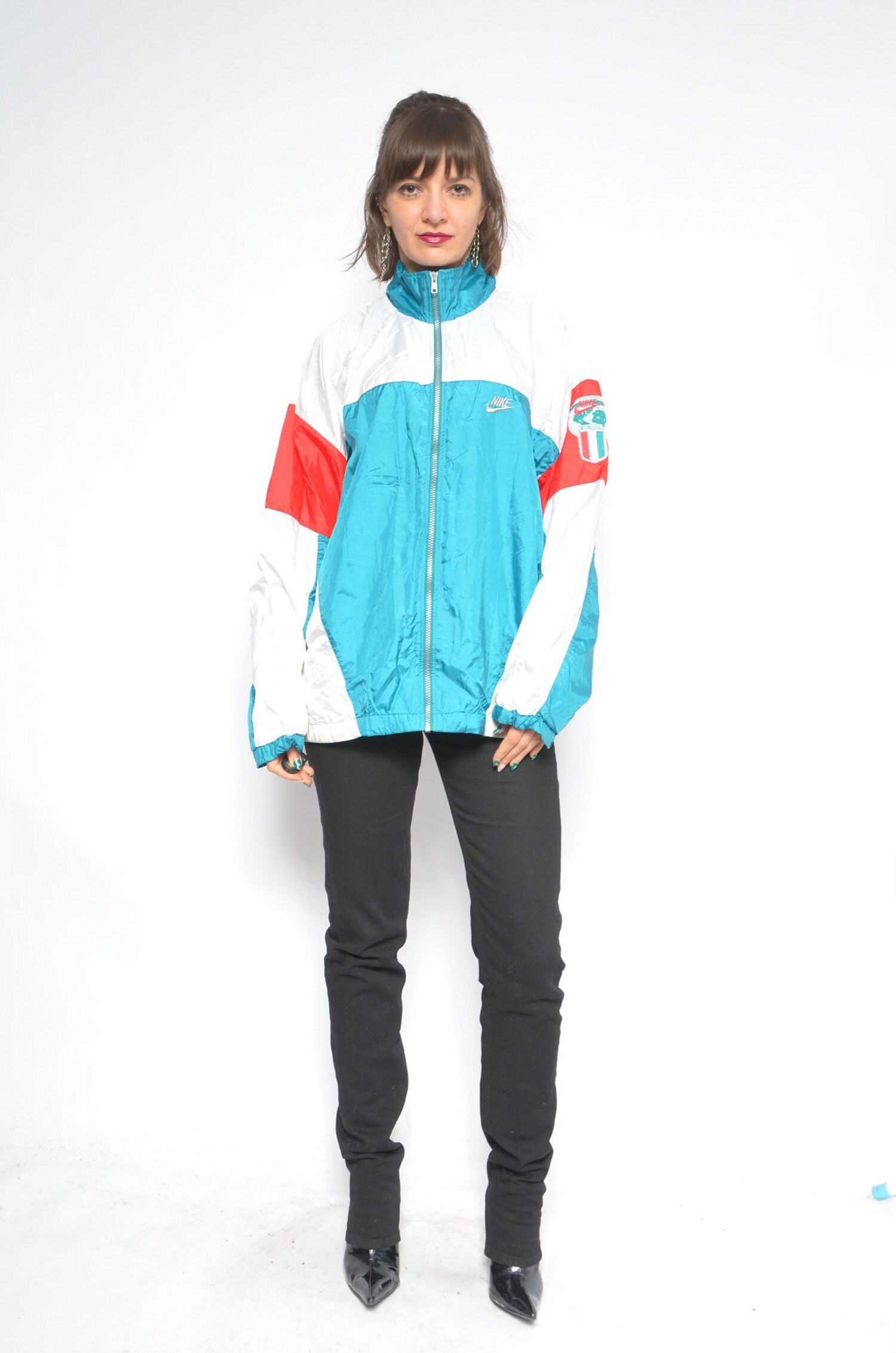 90s/韓国NIKE/vintage/スキーウェア Rare NIKE 80s 90s Vintage Trainingsjacke Track Jacket -there