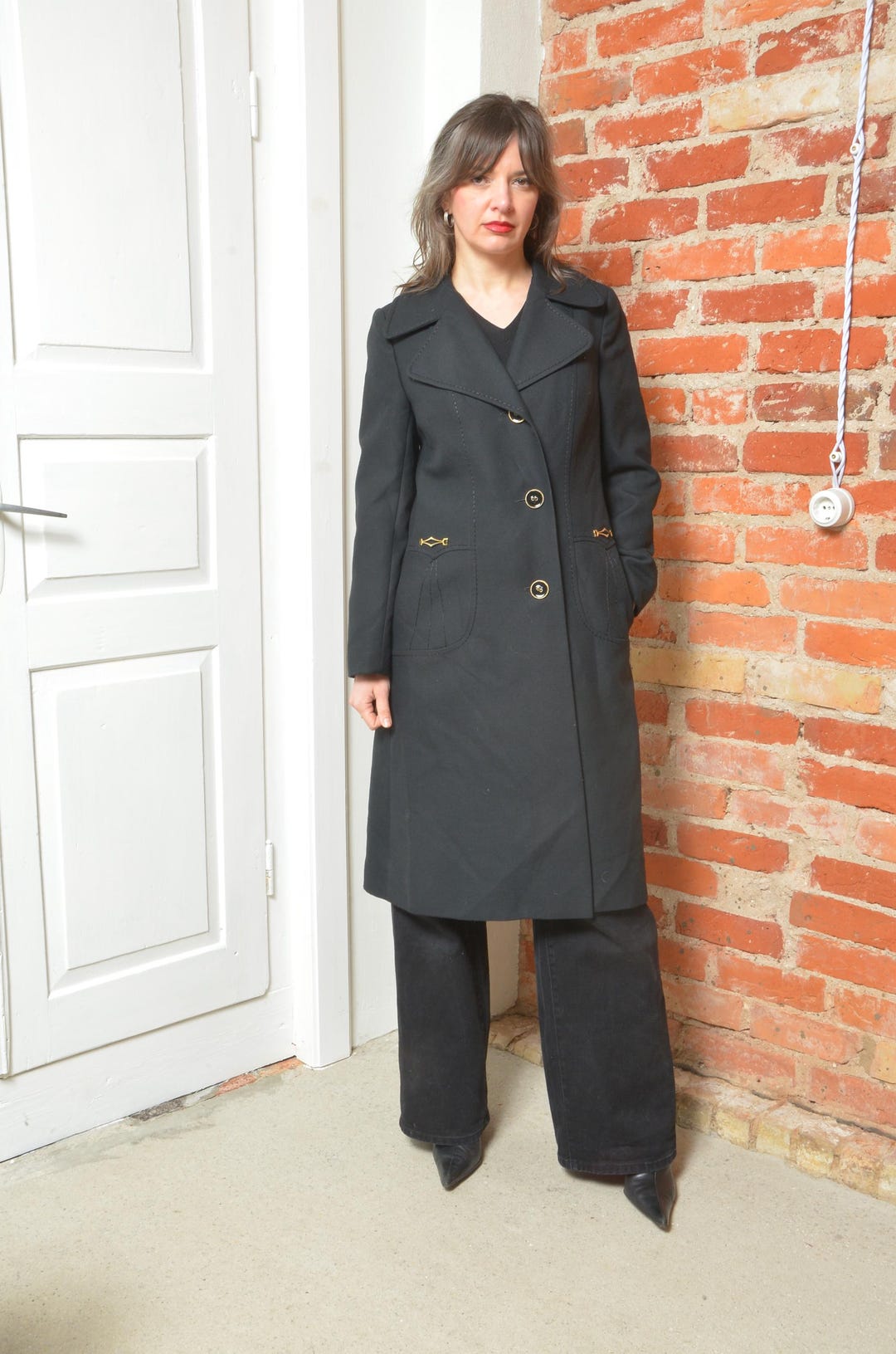Vintage 80s Classic Tailored Button Coat – Size Large - Etsy