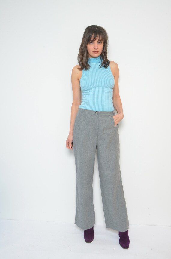 Buy Vintage Wide Leg Pants / Vintage 90s High Waist Soft Fabric 