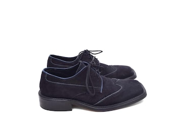 Vintage Square Toe Brookers men’s suede derby shoes in size EU 42