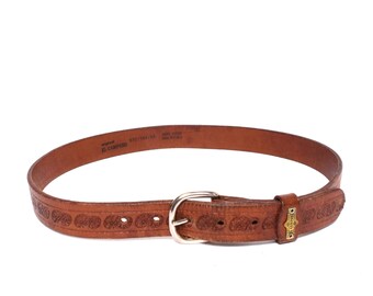 Brown Genuine Italian Leather Embossed USA Brass Sparkle  display picture 2