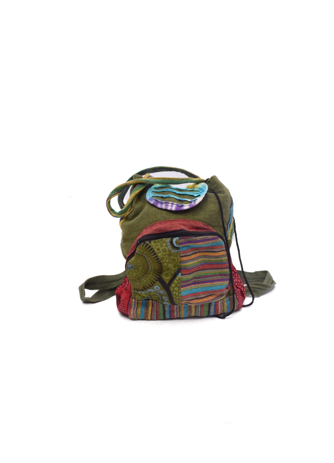 Vintage 90's Multi Color Fabric Central / South American Backpack