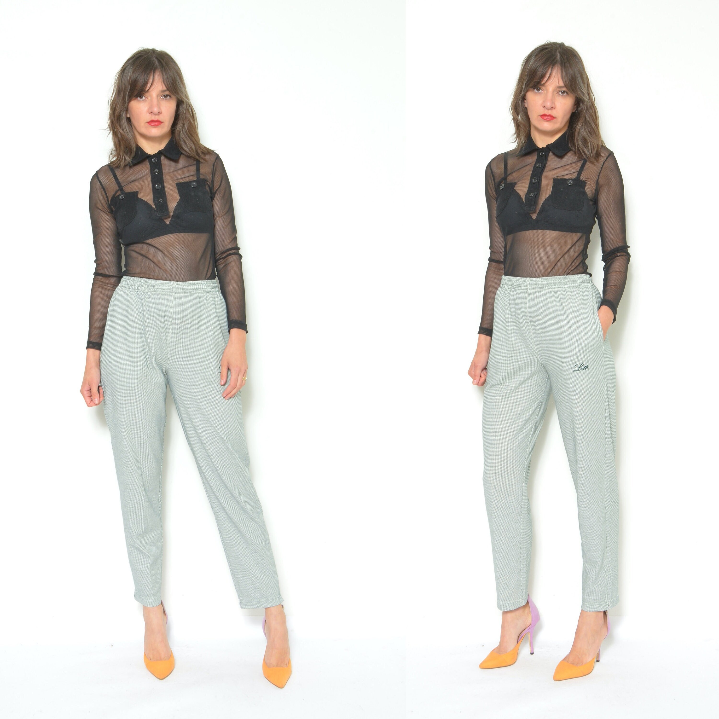 Lotto, 90s Lotto Sports Pants Trainers / Vintage Tennis Tapered Leg Trousers - Size Medium
