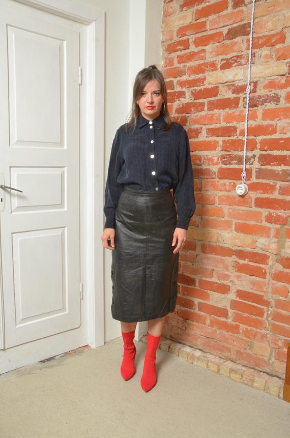 Vintage 90s Geometric Pattern Collared Loose Fit … - image 7