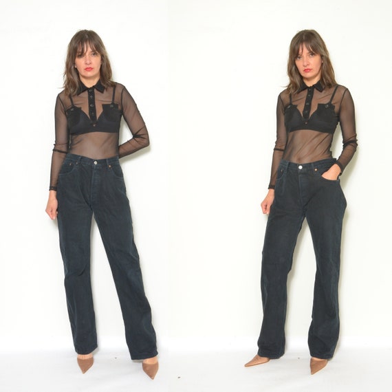 Vintage 90s Levi's 501 Black Denim Jeans - Size 34/34 - Etsy Canada