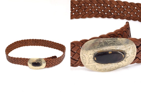 Ceinture Tressée Marron Véritable - Marque Chico's - Occasion