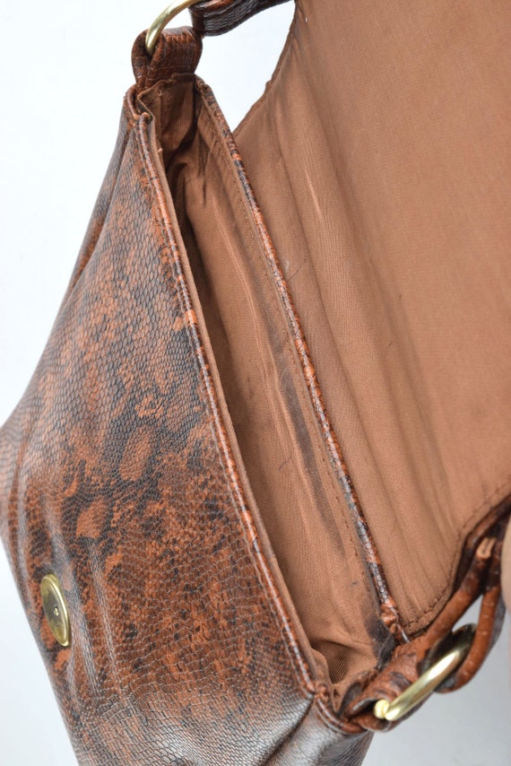 Faux snakeskin shoulder bag sale