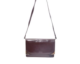 Vintage 90s Multi-color Leather Patchwork Rounded Shoulder Bag