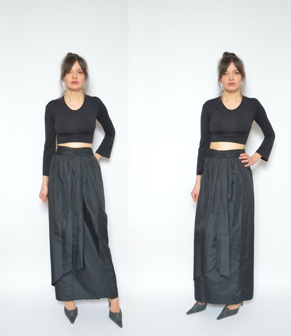 Black embellished top maxi skirt