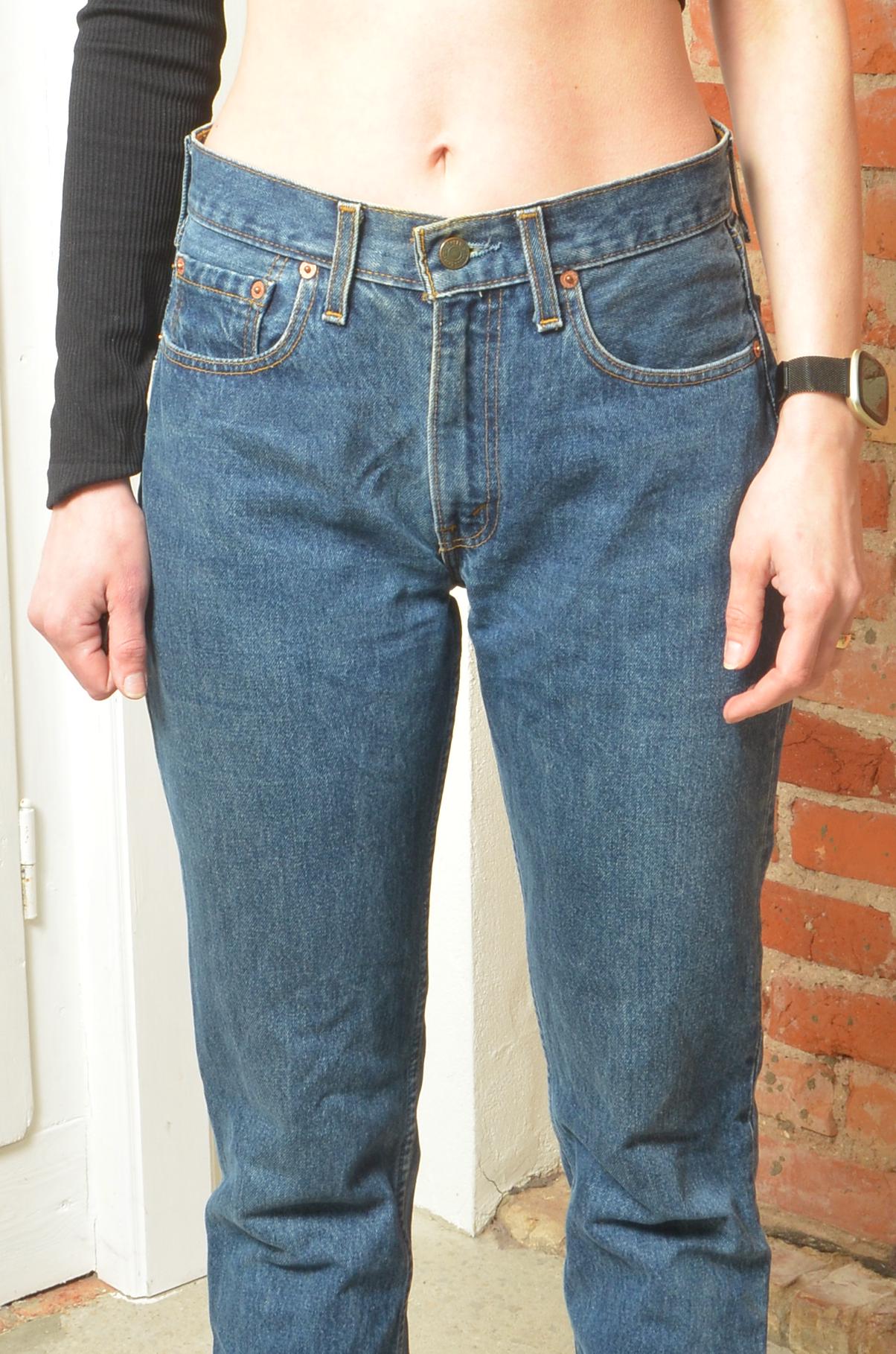 Vintage Levi's 595 Jeans W31 L34 Blue Denim Straight Leg 90s Levi