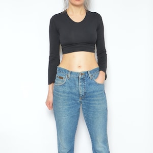 Wrangler Blue Denim Jeans /  Vintage 90s High Waist Grunge Straight Leg Denim Trousers   - Size Large