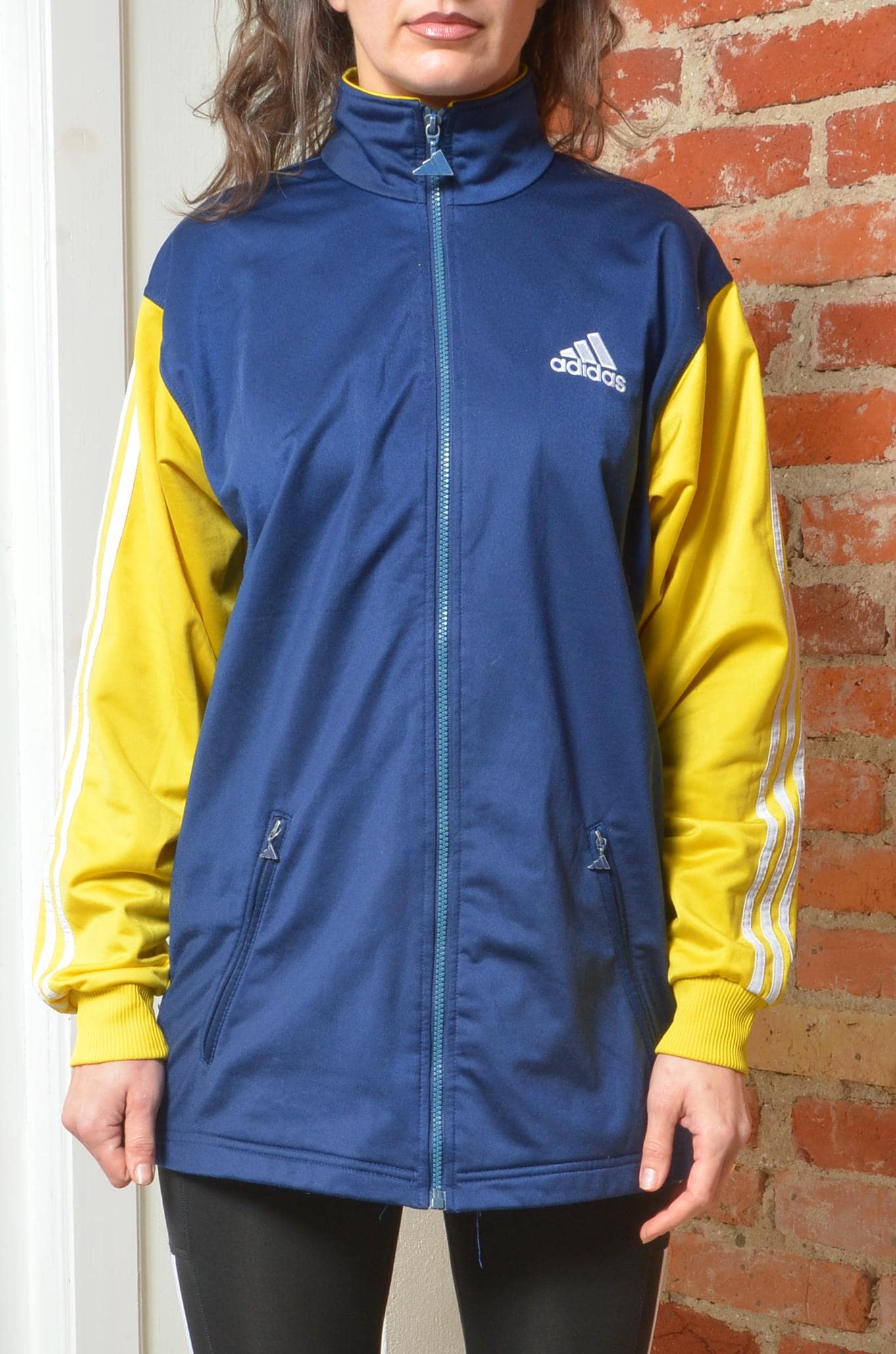 Vintage 90s Adidas Track Jacket Blue Yellow | Size Small - Etsy
