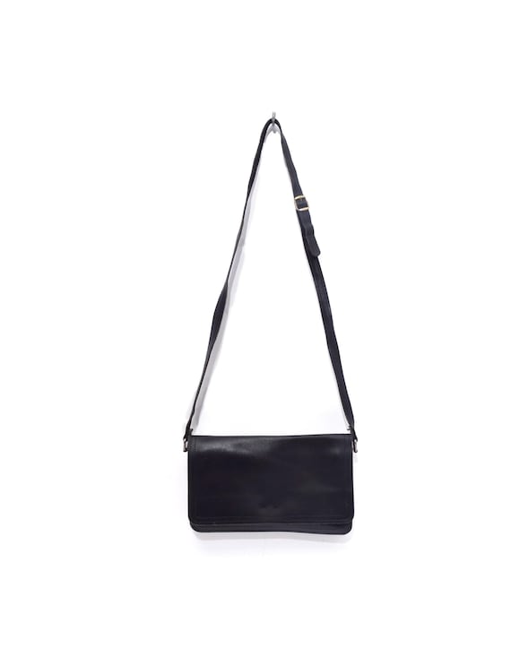 バッグ vintage real leather shoulder bag Vintage 80's Black Real Leather Shoulder Bag Purse - Etsy