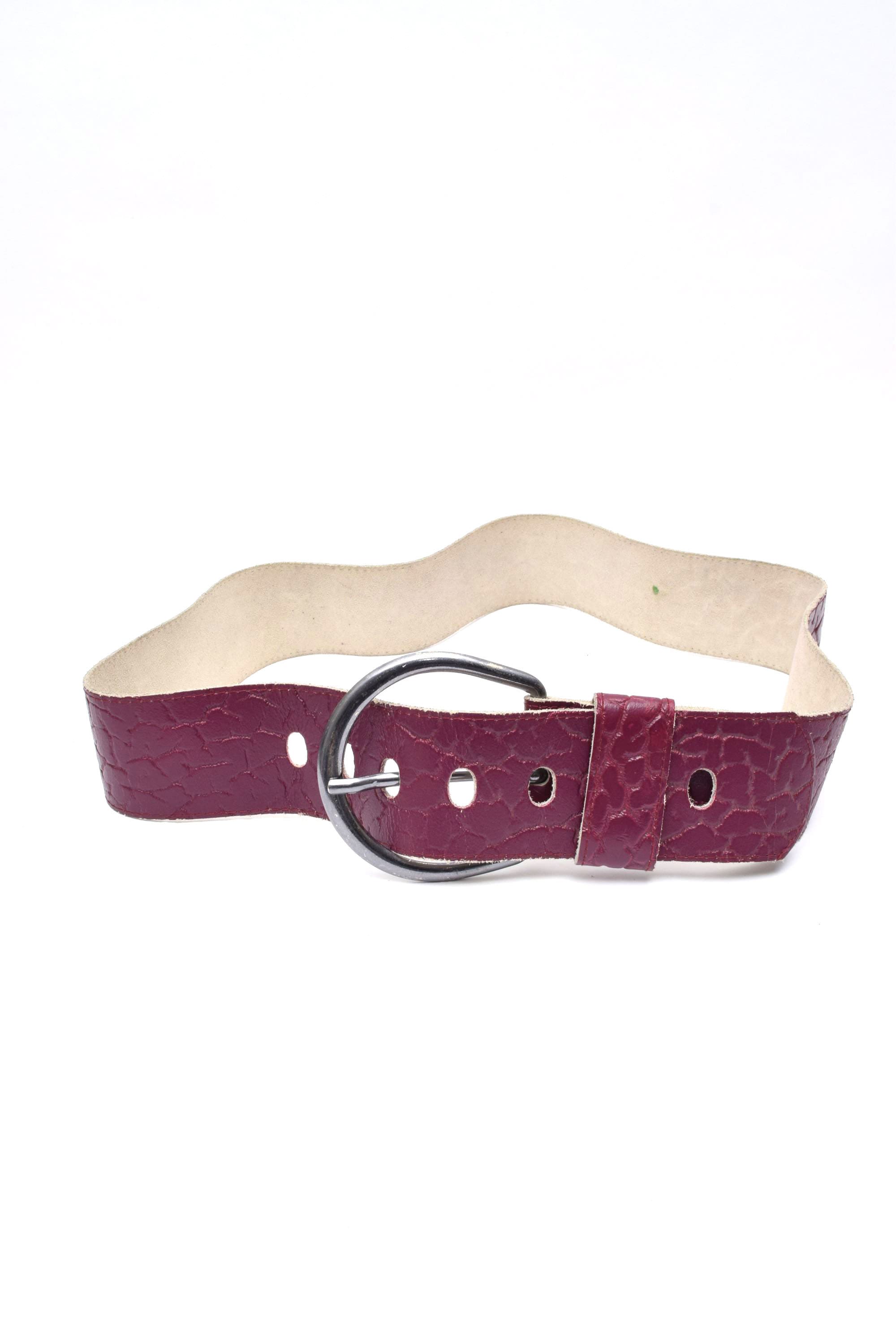 VINTAGE 80s 90s Plum Leather Wrap Belt Vintage 1980 main image 2