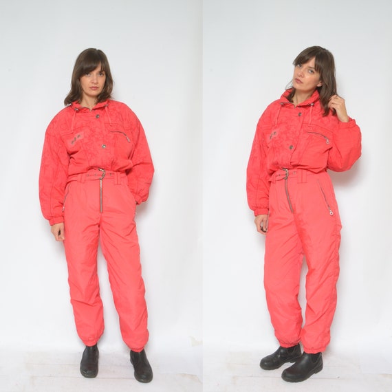 One Piece Skiing Suit / Pinstriped Abstract Print
