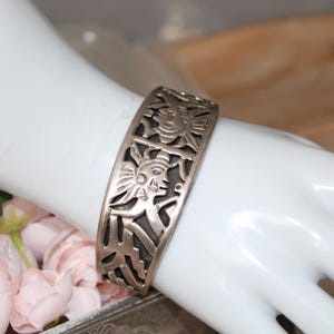 Taxco Mexican Silver Aztec Bracelet - Etsy