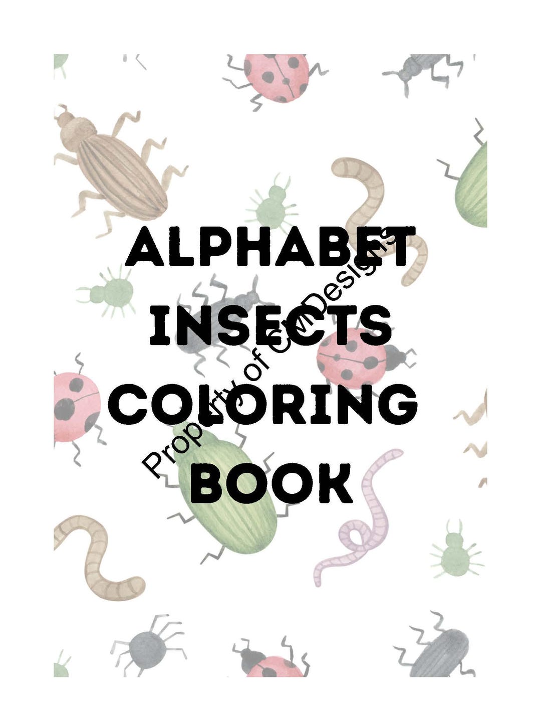 Alphabet Insects Coloring Book - Etsy