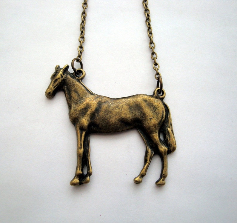 Horse Charm Necklace My Lovely Horse Bronze Large Charm on Etsy