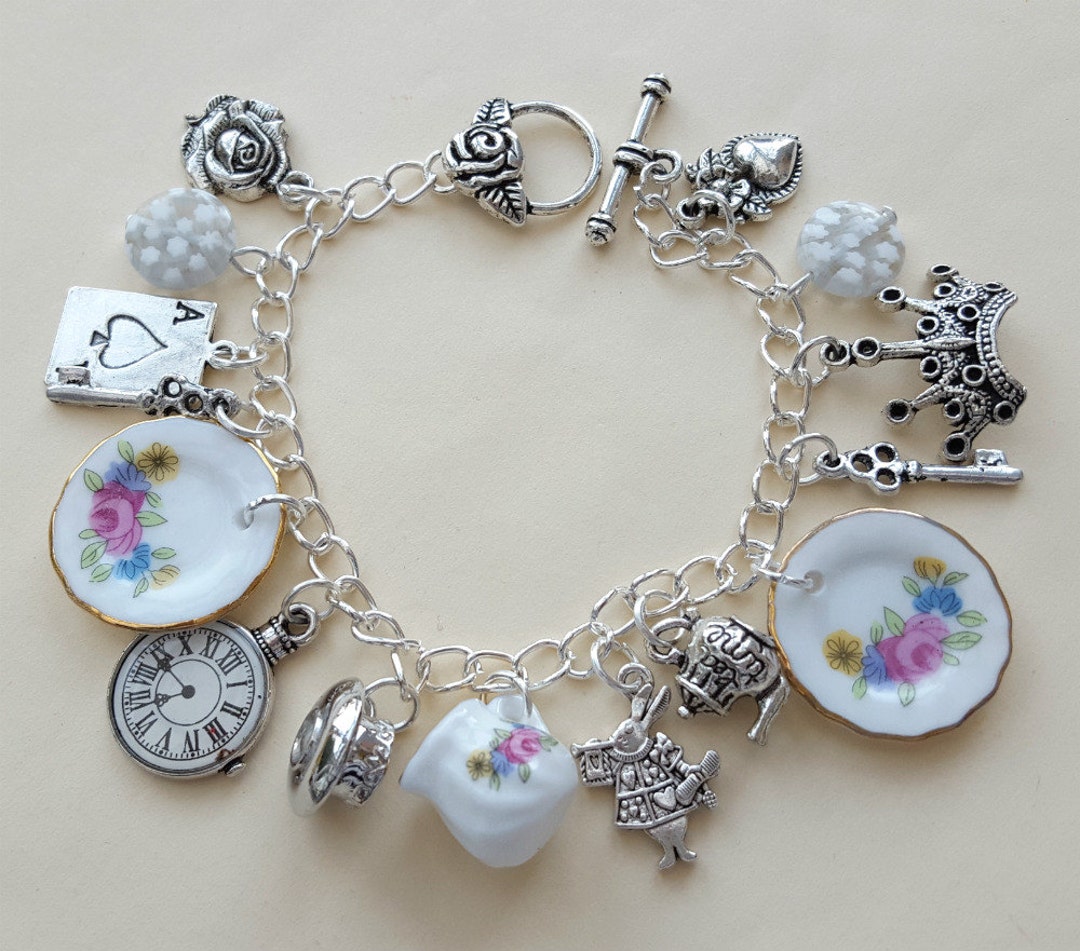 Alice in Wonderland Inspired Charm Bracelet
