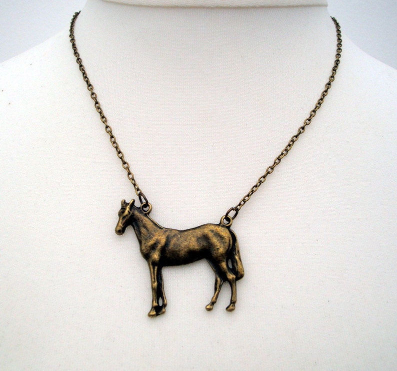 Horse Charm Necklace My Lovely Horse Bronze Large Charm on Etsy