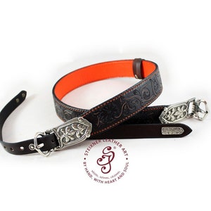 Leren riem heren western scroll leren riem, snap-on riem, cowboy leren riem tooled, rodeo riem, country western riem, cadeau voor hem