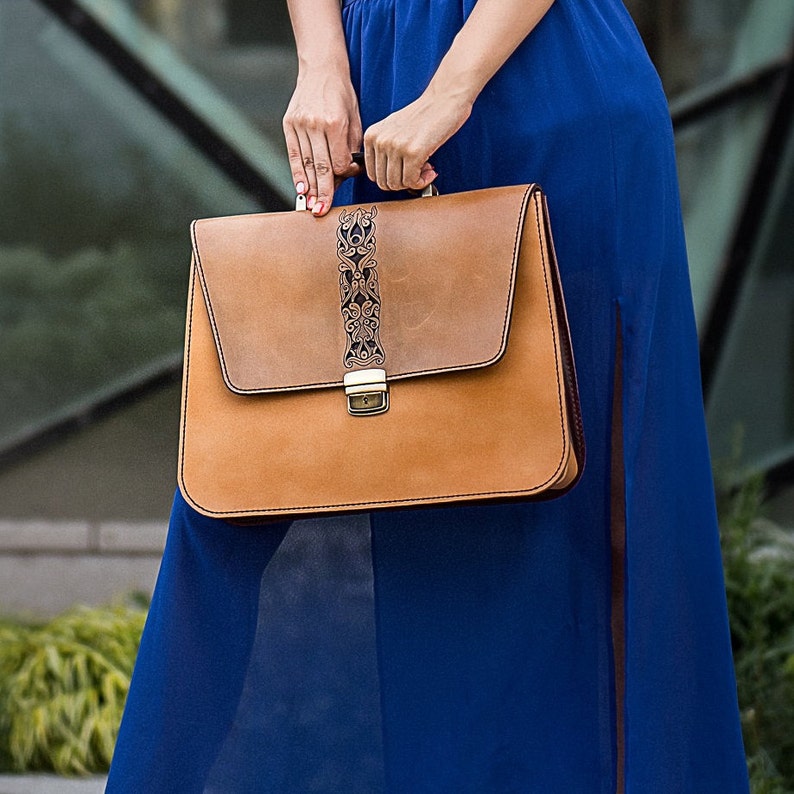 Leather Messenger Bag Men Leather Briefcase Men Boho Leather Laptop Bag