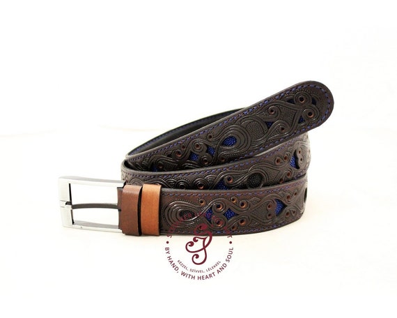 Stingray Leather Belt, Custom Leather Belt, Accessories for  display picture 3