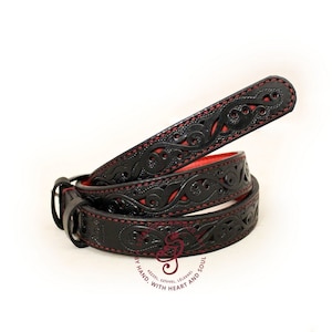 Leather belt for men and women, Hand tooled belt with stingray leather, birthday gift, Groomsmen gift mens leather belt, custom leather belt