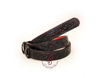 Ceinture en cuir pour homme et femme, ceinture repoussée à la main avec cuir de galuchat, cadeau d'anniversaire, ceinture en cuir pour homme cadeau garçons d'honneur, ceinture en cuir personnalisée