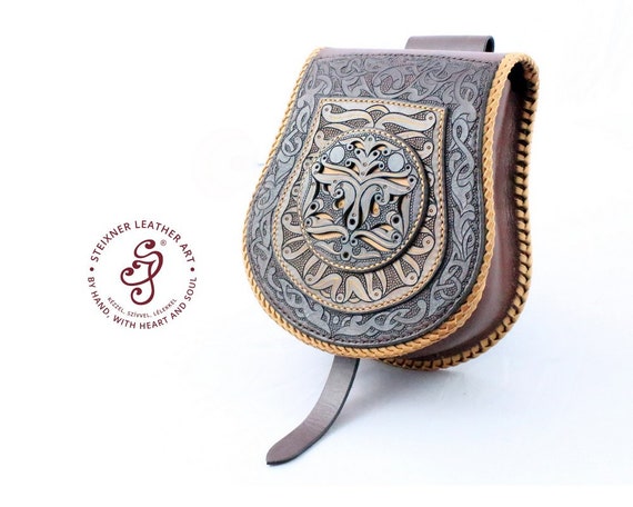 Marsupio In Pelle Made In Italy - Borsa Cintura Per Uomo E Donna, Pieno Fiore, Design Elegante - Foto 4