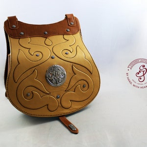 Met de hand gemaakte leren schoudertas in vintage stijl, gesneden sheridan-tas, met cowgirl bewerkte leren portemonnee, met de hand gemaakte westerse schoudertas