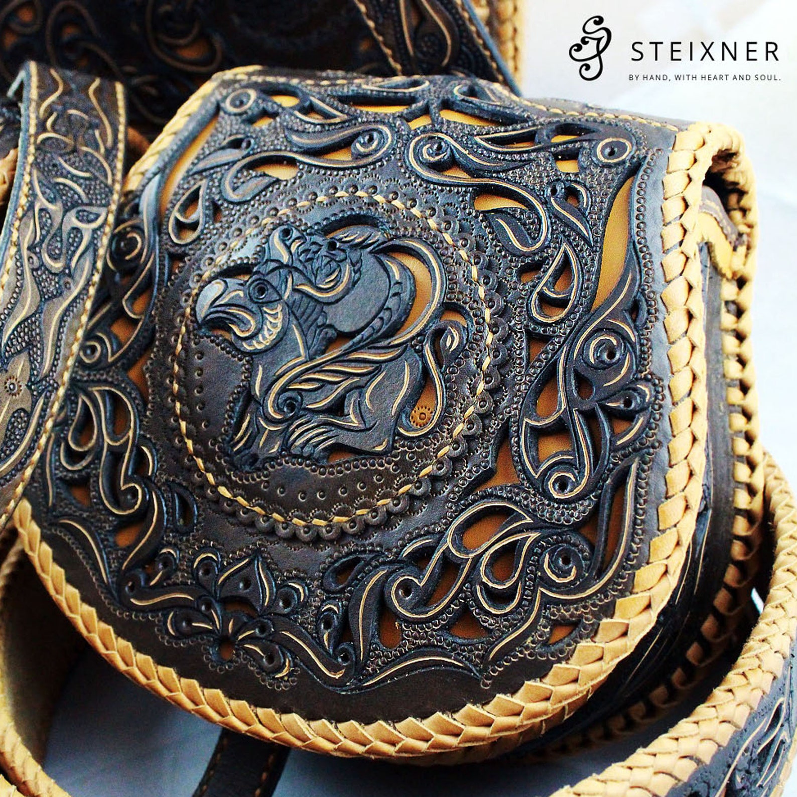 Medieval Leather Utility Belt Engraved Leather Belt Pouch Corset Belt ...