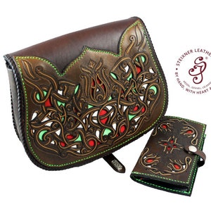 SET de regalo para mujer, Cartera de piel personalizada y bolso de hombro de piel, Billetera con monograma, regalo de novio, regalo de boda para esposa