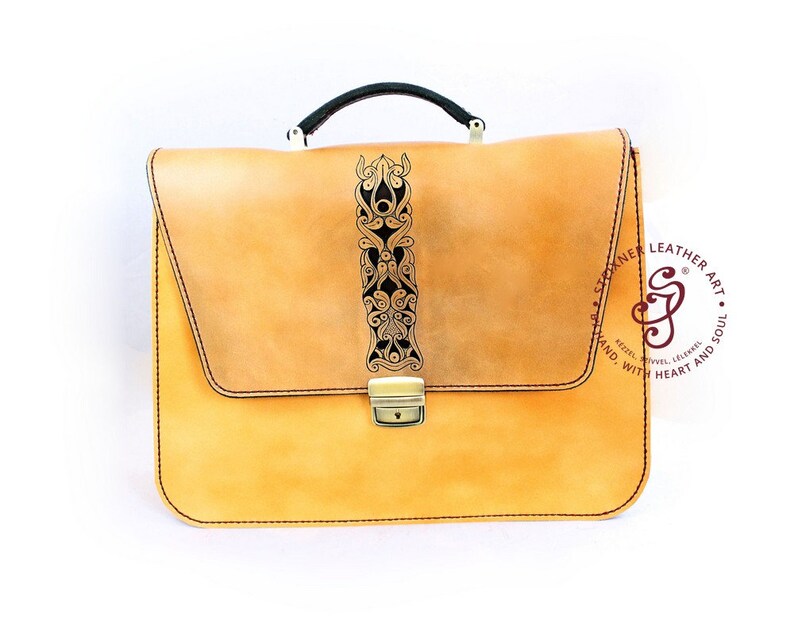 Leather Messenger Bag Men Leather Briefcase Men Boho Leather Laptop Bag