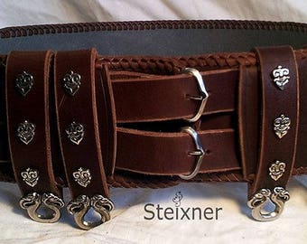 Medieval Belt Handmade Leather Weapon Belt for Medieval Dress Engraved Viking Belt Medieval Leather Belt Middle Ages Knight Renaissance Larp