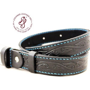 Hand Tooled Leather Belt, Personalized Belt, Full Grain Leather, Artisan Accessories, Genuine Leather Belt, Festival Outfit, Steixnerleather