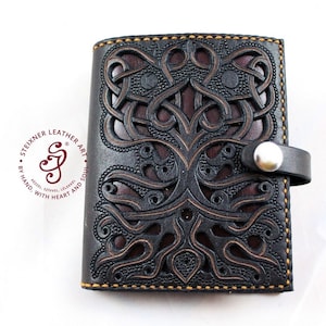 Cartera de cuero personalizada, Cartera de cuero hecha a mano, Cartera personalizada, Cartera grabada para hombres, Monedero de cuero, idea de regalo de aniversario