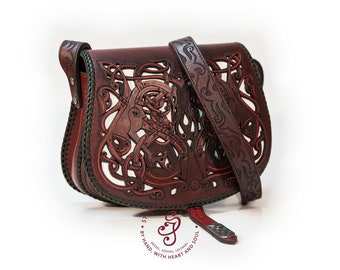 Hand punziert Leder Schultertasche, Designer Tasche für Frauen, Crossbody Bag, Braun Leder Tote, Vintage Stil Leder Schultertasche für Sie