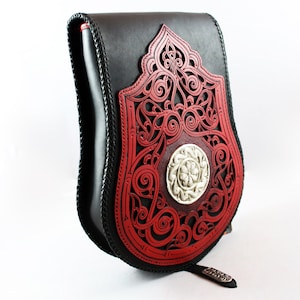 Red Leather Satchel, Leather Cross Body Bag, Leather holdall for Leather purse leather satchel in antique  satchel bag shoulder bag