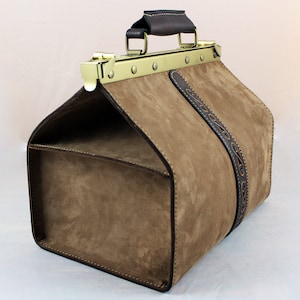 Black leather doctor bag women/Black leather top handle bag men/Black leather dr. bag men/Small dr. bag women/Gift for him/Gift for her