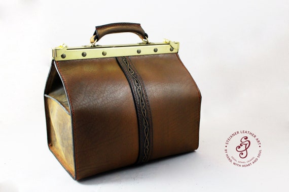 Personalized Leather Doctor Bag Mens Medical Bag Leather 