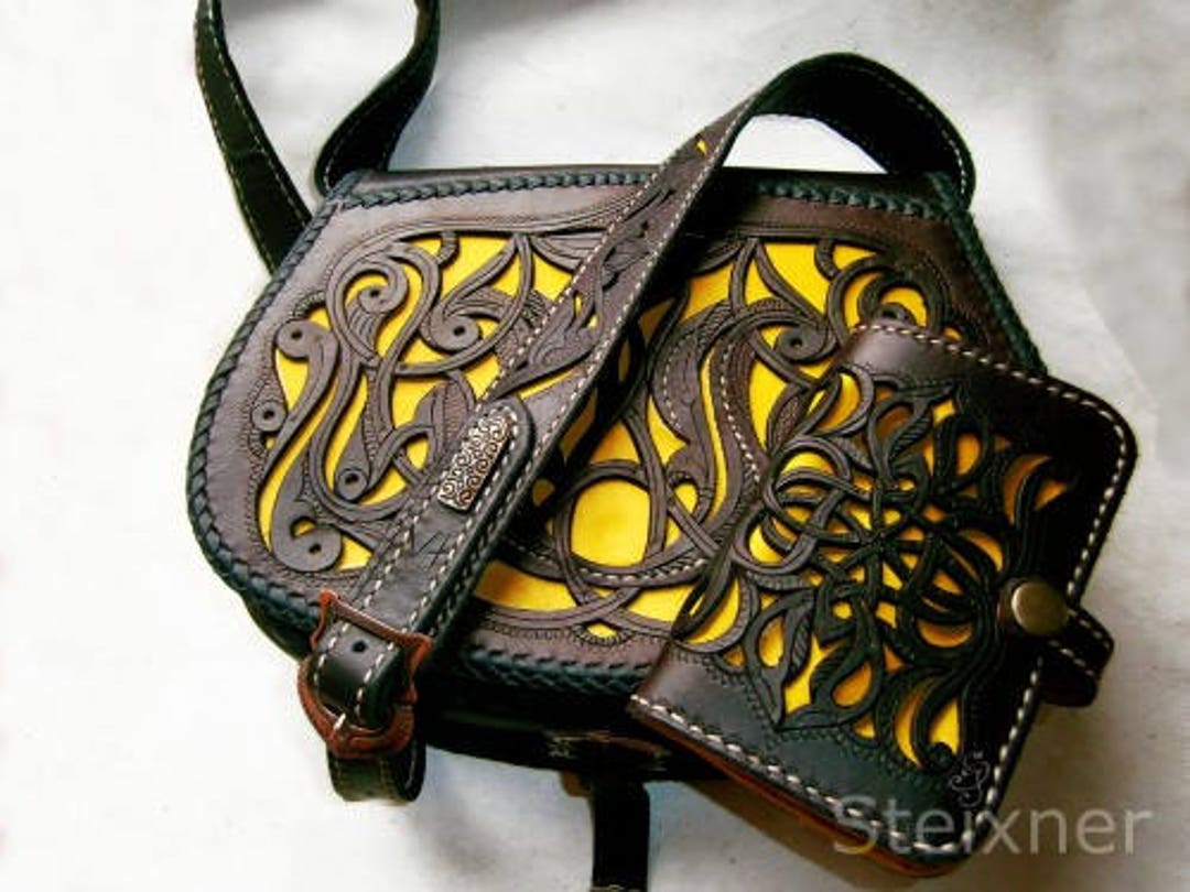 CUSTOM COLOR Hand Tolled Handmade Women's Leather Bag - Etsy