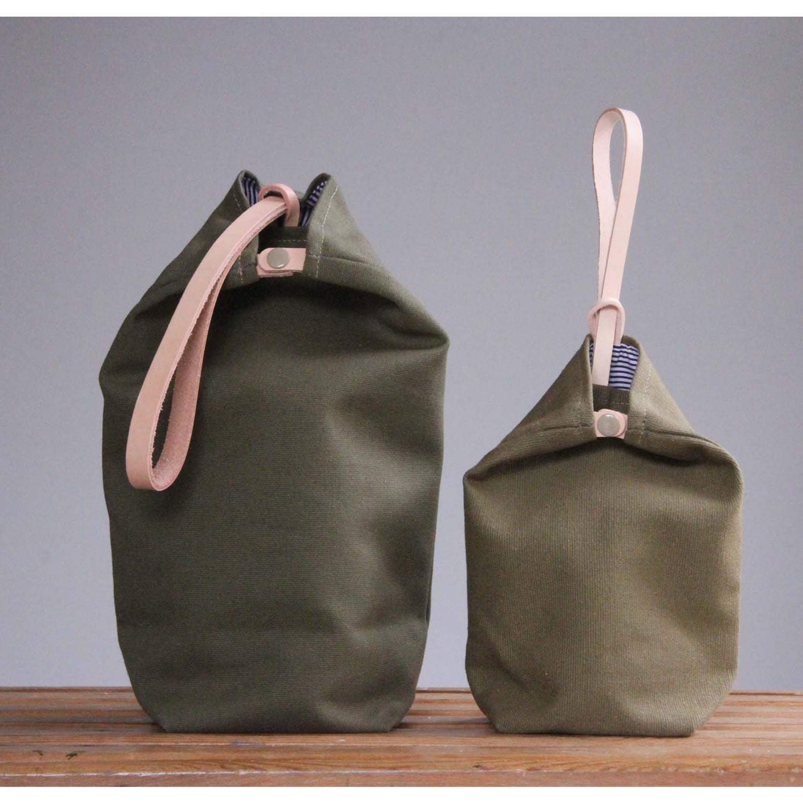 Canvas tote bag with genuine leather handle Shopping bag Etsy